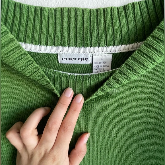 Y2K Energie Green Sweater - Picture 3 of 3